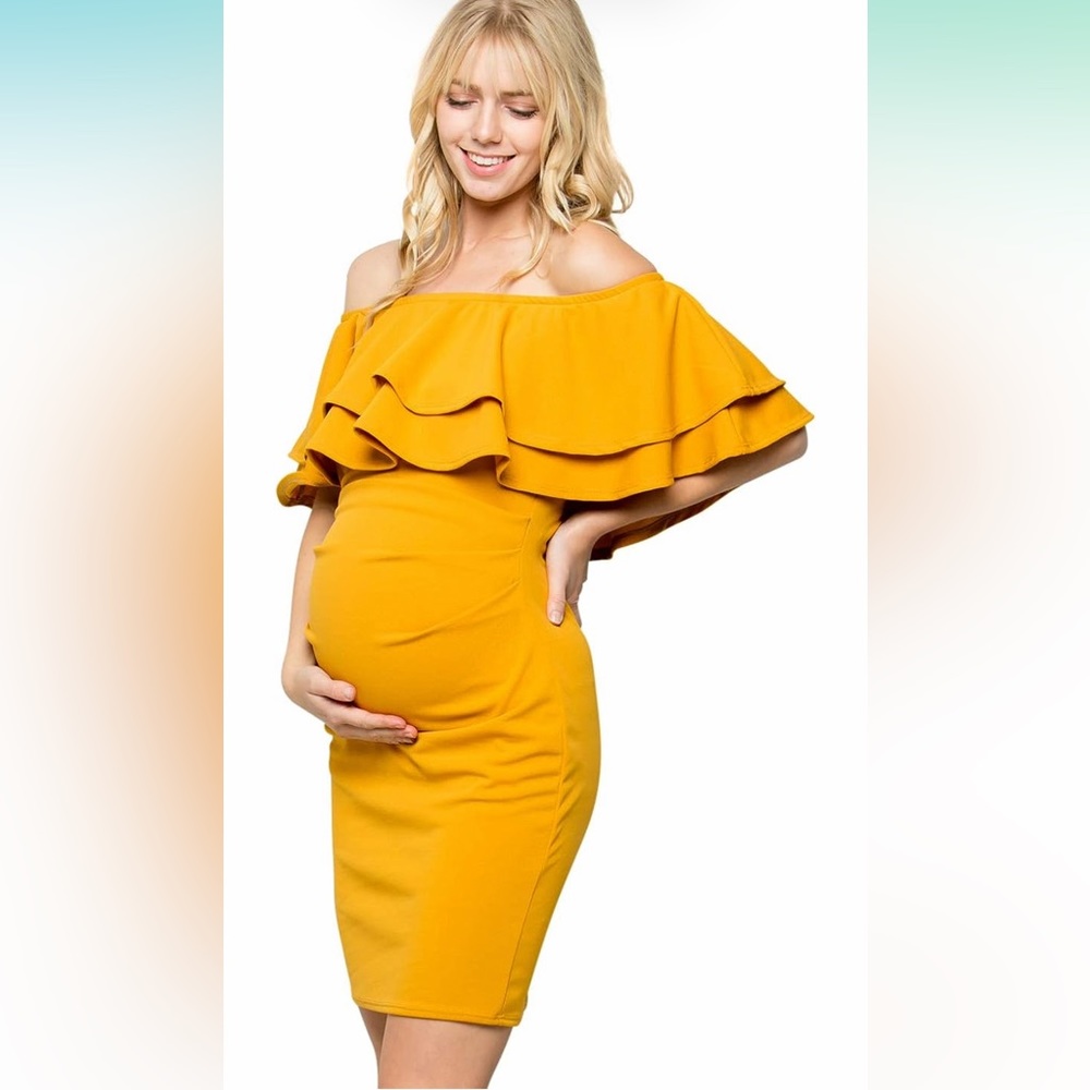 Yellow Maternity Dress by My Bump